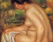皮埃尔奥古斯特雷诺阿 - Seated Nude in Profile, Gabrielle